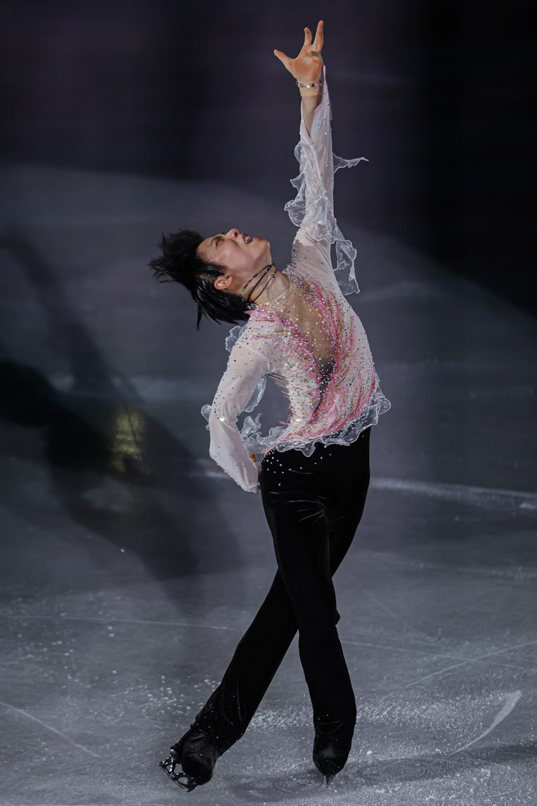 BEIJING, CHINA - FEBRUARY 20: Yuzuru Hanyu of Team Japan skates during the Figure Skating Gala Exhib...